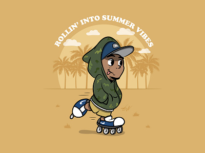 Rollin' into the summer characterart characterdesign characterillustration design digitalart graphic design graphic designer illustration illustrator rollerblade rollerskate summer summervibes sun vector vectorart