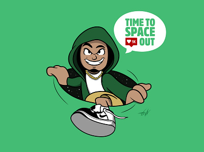 Space out airjordan characterart characterdesign characterillustration design digitalart escape graphic design graphic designer hoodie illustration illustrator nike space trippin unreal vector