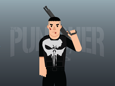 Frank Castle design flat frank frankcastle graphic design illustration marvel punisher thepunisher vector