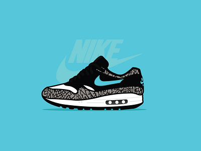 The Atmos Elephant atmoselephant design elephant flat graphic design illustration nikeairmax vector