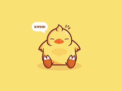 Chubby Chocobo chocobo chubbychocobo design fatchocobo finalfantasy graphic design graphic artist illustrating illustration kweh vector