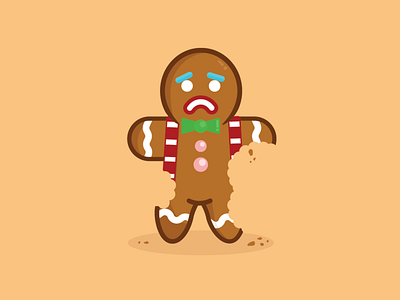 Mr. Sad Cookie cookie design gingerbreadman graphic design illustration illustrator mrcookie sadcookie vector