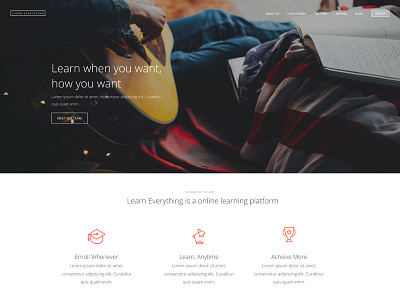 E-Learning Website Design education learning platform web web design