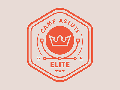 Camp Astute 'Elite' Badge astute graphics badge design illustration logo pin vector
