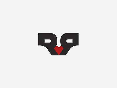 Double R + Love concept design logo logo design logotype r logo ui
