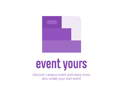 Event yours company concept design logo logo design logotext logotype purple startup text ui