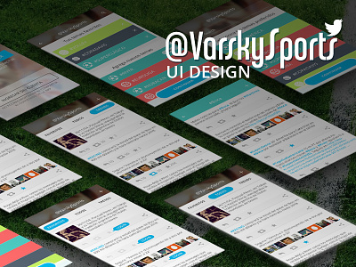 Varsky Sports app iphone presentation twitter ui ui design ux design