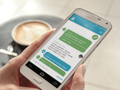 Chat - Aula Ya android app blue chat learning ui design