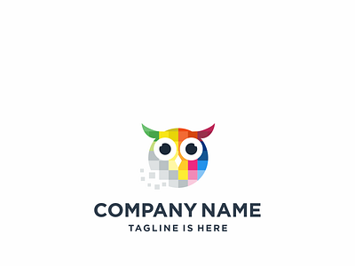 owl tech @logo @logodesign @modern animation app branding branding design design icon illustration minimal typography web