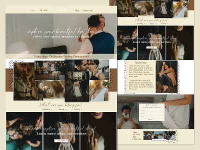 Wedding Photographer Portfolio Website design landingpage onepage ui ux web webdesign