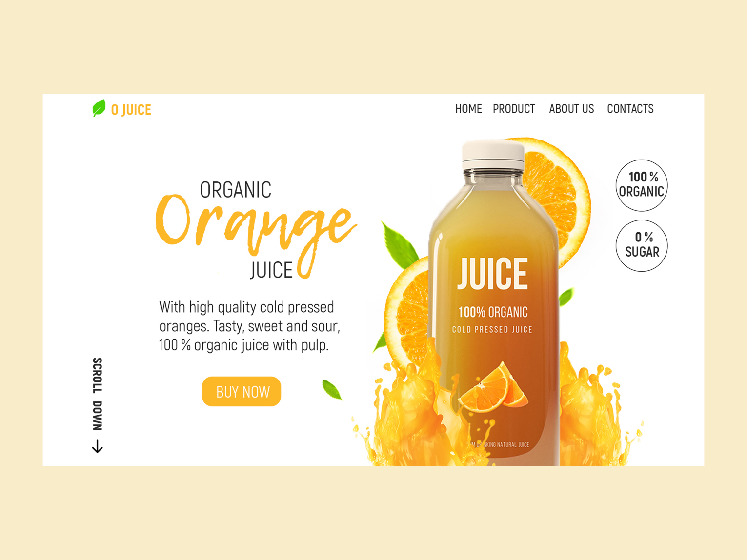 Landing Page For An Organic Juice By Dimitrina Karadzhova On Dribbble