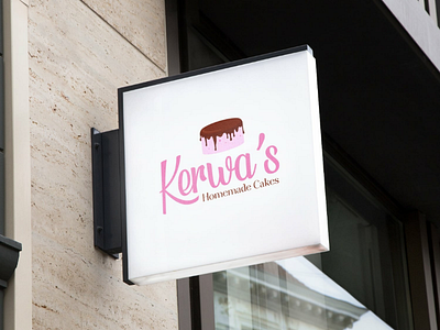 Kerwa's homemade cakes brand identity branding logo design