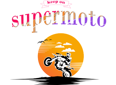 supermoto design tshirt ilustration motor cros motorcyle