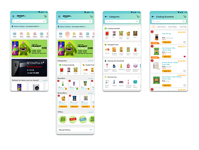 Amazon Mobile App - Pantry Redesigned app light non clumsy redesign ui ux