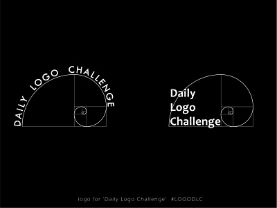 DLC logo black and white brand identity branding dailylogochallenge day11 feature golden ratio logo logo design logodlc logotype