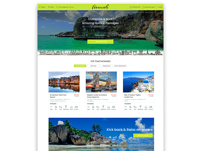 Tourism Website Landing Page Design