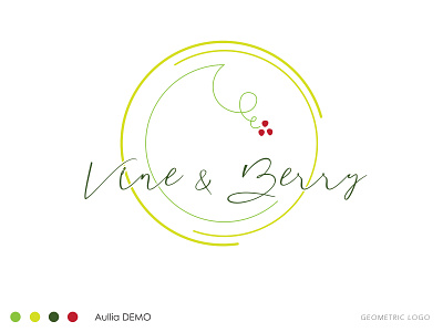 Geometric Logo - Vine & Berry branding colors dailylogo dailylogochallenge design illustration learning logo minimal vector