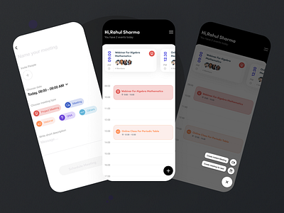 Create Events & Meetings add event add meeting app create event create meeting events meetings mobile app mobile ui tasks time management todo list ui ux