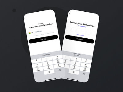 Login Screen with OTP app design login mobile mobile design onboarding otp ui ux