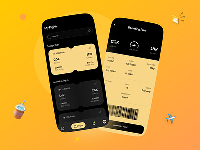 Flight Booking App app branding concept design illustration logo mobile app mobile ui ui ux vector