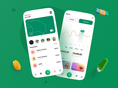 Personal Finanace App app banking design finance illustration mobile app mobile ui ui ux