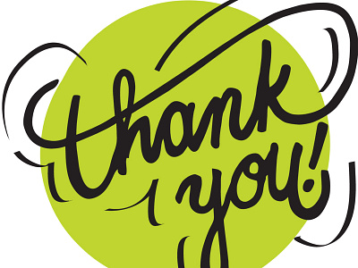 Thank You August 2015 green hand lettering thank thanks wacom wip you
