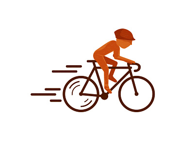 Lil' Biker bike biker cycling illustration orange