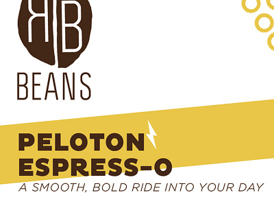 Ron's Beans Coffee : Re-Brand 001 branding coffee coffee bean gotham font packaging pluto font stripe yellow