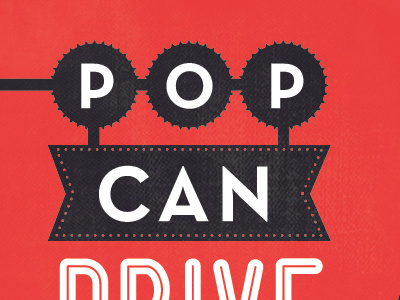 POP CAN DRIVE - round two can cans causes drive fundraising lost type co op pop red retro