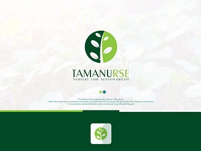 TAMANURSE logo design tree type typography