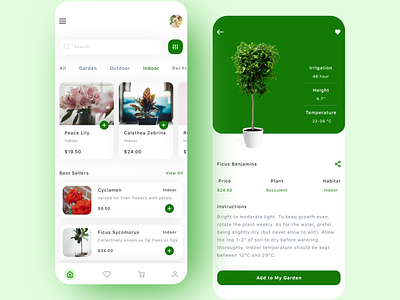 Plant Shop App Design androiddesign app branding concept dailyinspiration design iosdesign plantappconcept plants plantshopapp shoppingapp ui uidesign