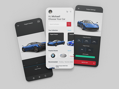 Car Render App Design