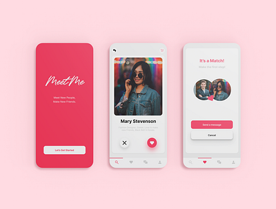 Dating App Design adobexd androiddesign dating datingapp datingappconcept datingappdesign iosdesign ui uidesign uiux uxdesign