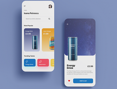 Beverage Shop App Design androiddesign beverage beverageapp beverageshop concept dailydesignschallenge dailyinspiration designingdaily drinksapp iosdesign ui uidesign uxdesign