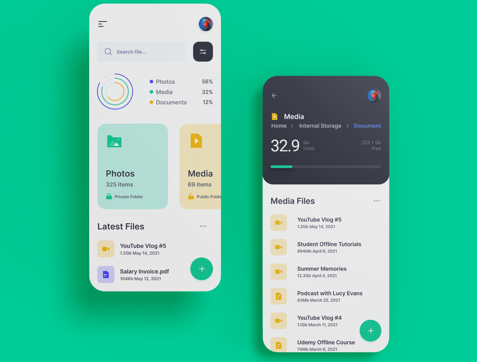 File Manager Mobile App Design by Valerică Pădureanu on Dribbble