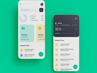 File Manager Mobile App Design androiddesign concept dailydesign dailydesignchallenge dailyinspiration designingforpeople fileexplorerapp filemanager filemanagerconcept interfacedesign iosdesign ui uidesign uxdesign