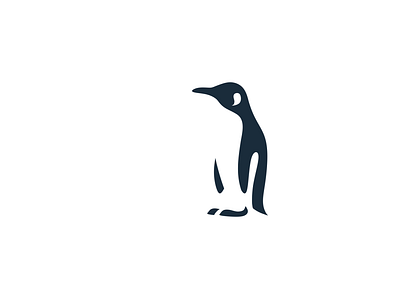 Penguin logo branding flat icon illustration logo minimal penguin logo vector