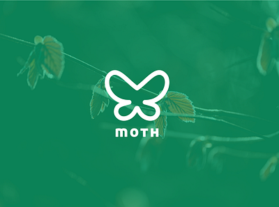 MOTH logo branding butterfly icon logo minimal moth vector