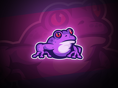 Venomous frog mascot logo