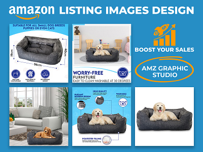 Dog Bed - Amazon Product Listing Images Design amazon listing images