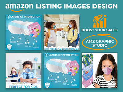 Kids Mask - Amazon Product Listing Images Design amazon listing images