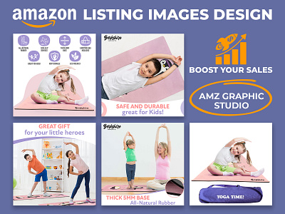Kids Yoga Mat - Amazon Product Listing Images Design amazon listing images