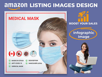 Medical Mask - Amazon Product Infographic Design amazon listing images