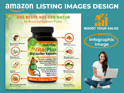 Nutrifox Supplement - Amazon Product Infographic Design