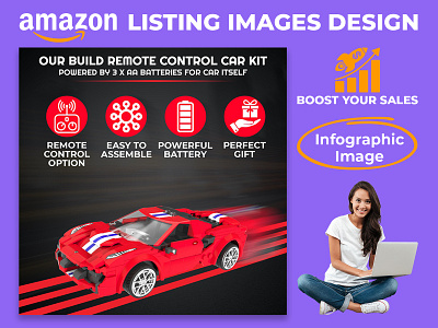 Racing Car Toy - Amazon Product Infographic Design amazon listing images