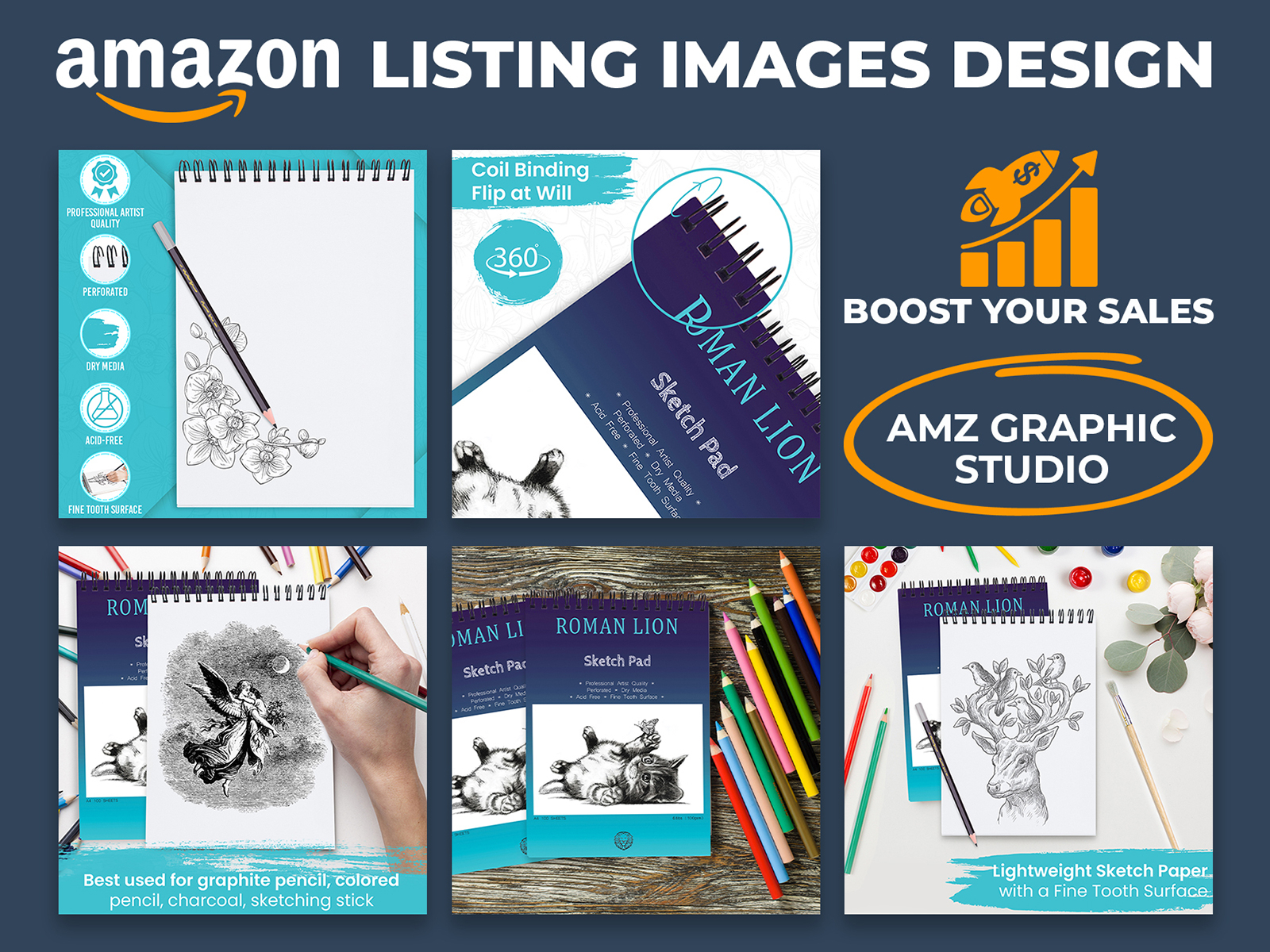 Sketch Pad - Amazon Product Listing Images Design by AMZ Graphic Studio ...