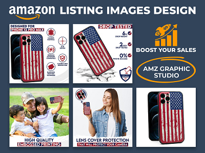 USA Flag iPhone Case - Amazon Listing Images Design