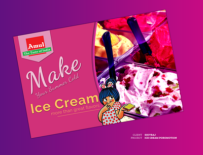 Ice Cream Promotion graphic design photoshop design poster
