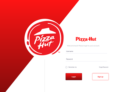 Admin Dashboard for Pizza Hut design ui ux web