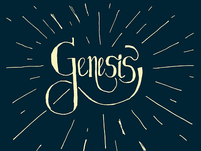 Genesis begin bible genesis illustration lettering